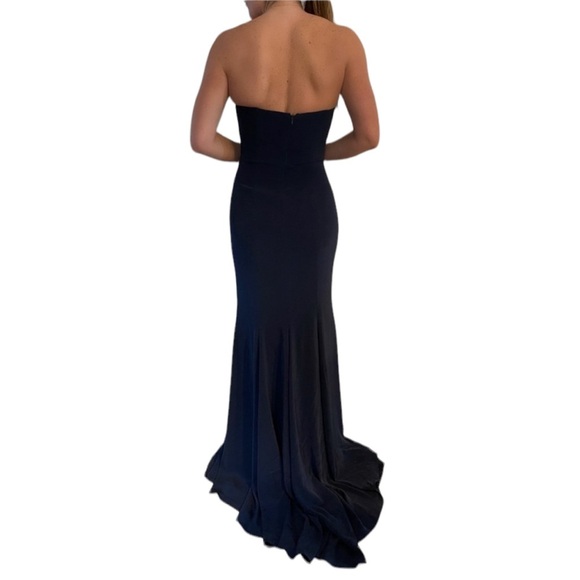 Jovani Navy Strapless Gown - Picture 3 of 6